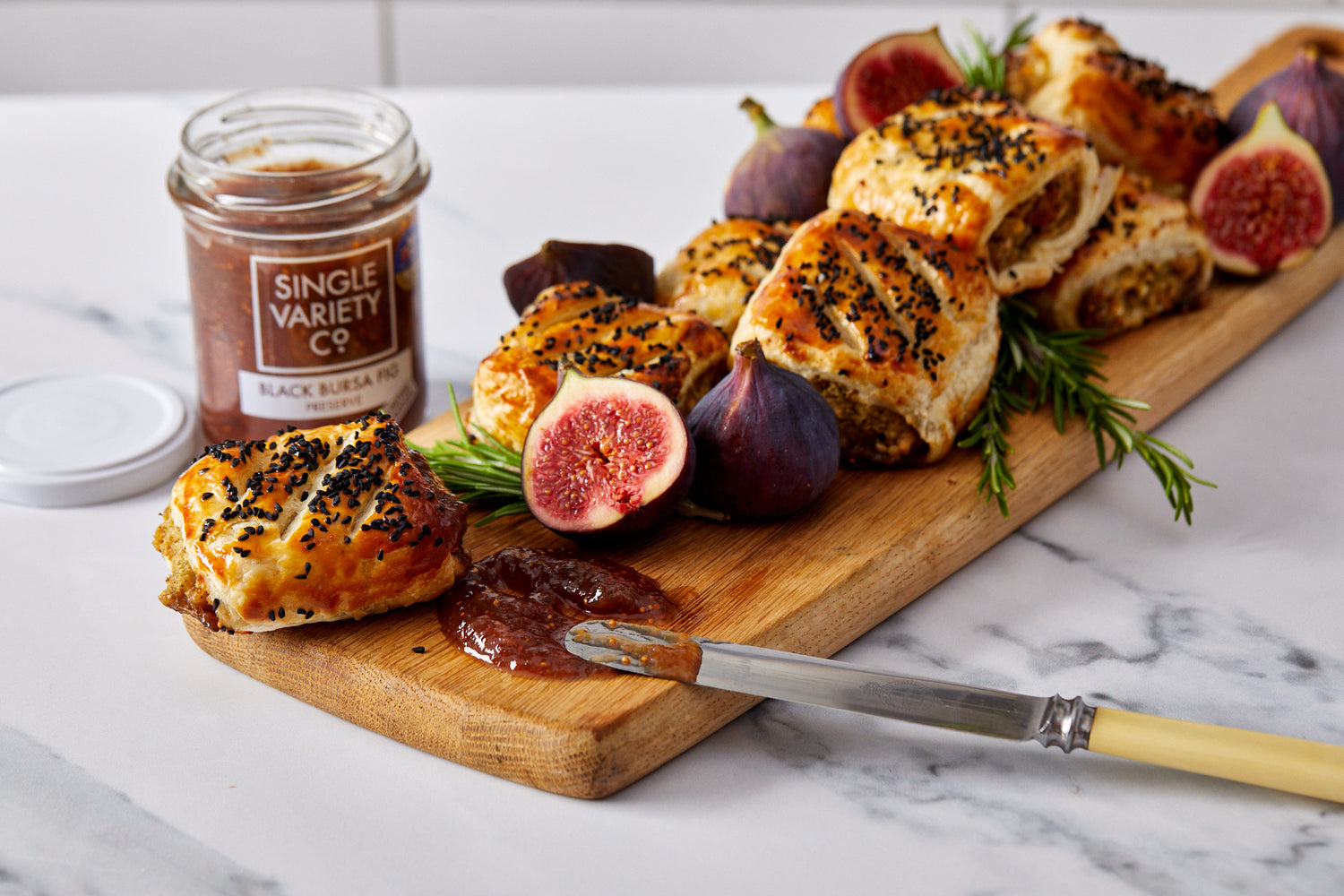 Stuffing, Cheese & Fig Rolls with our Black Bursa Fig Preserve