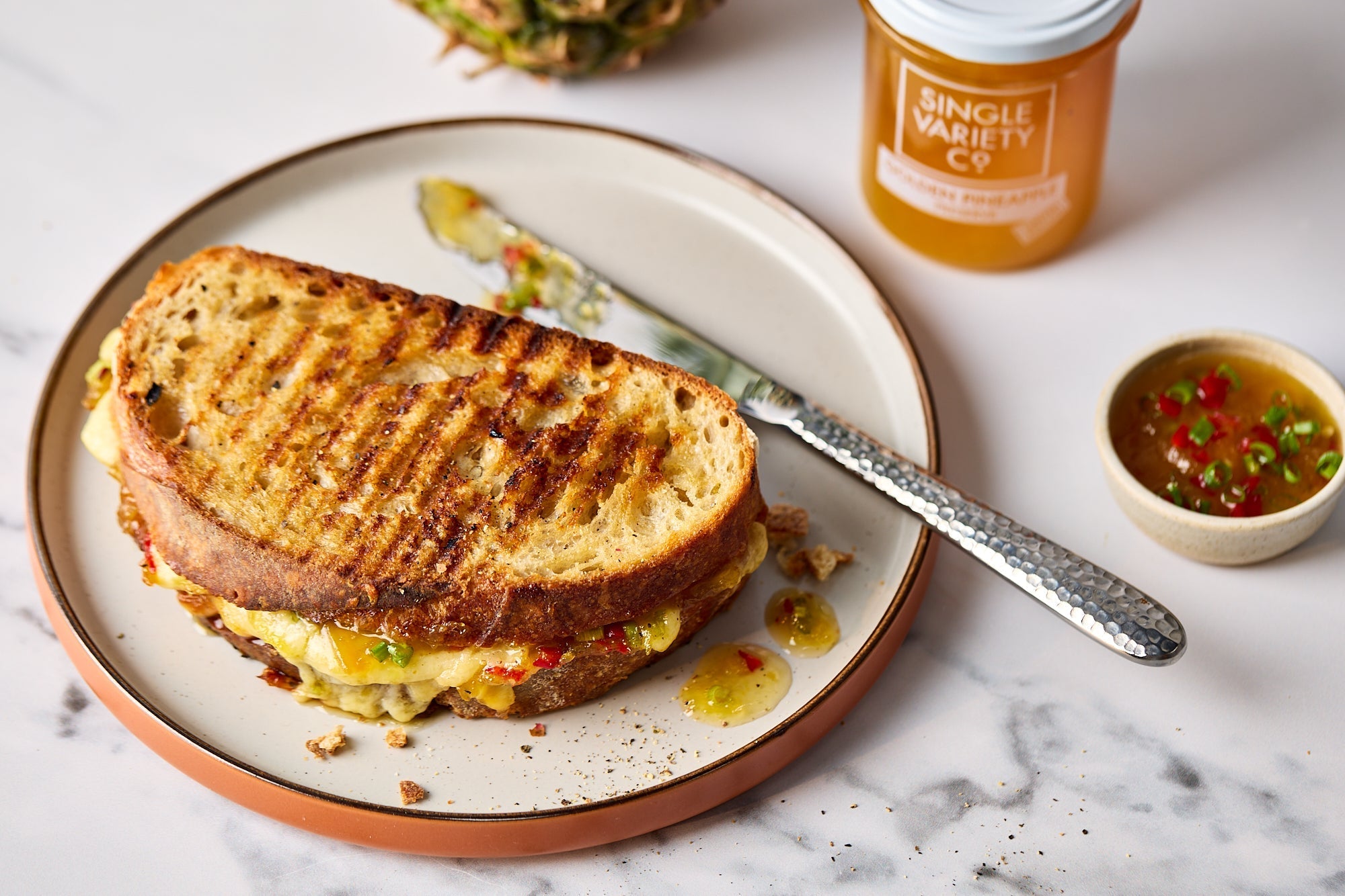Golden Pineapple & Cheese Toastie
