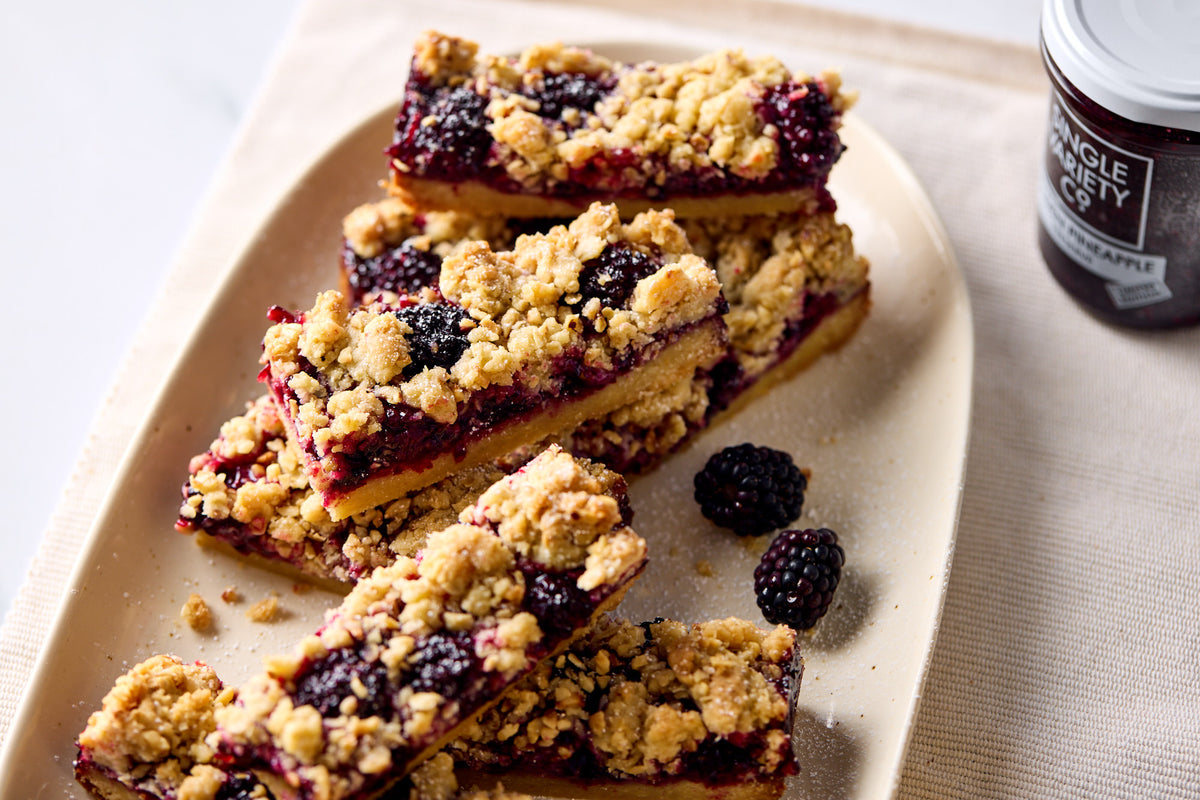Blackberry & Hazelnut Shortbread Bars – Single Variety Co
