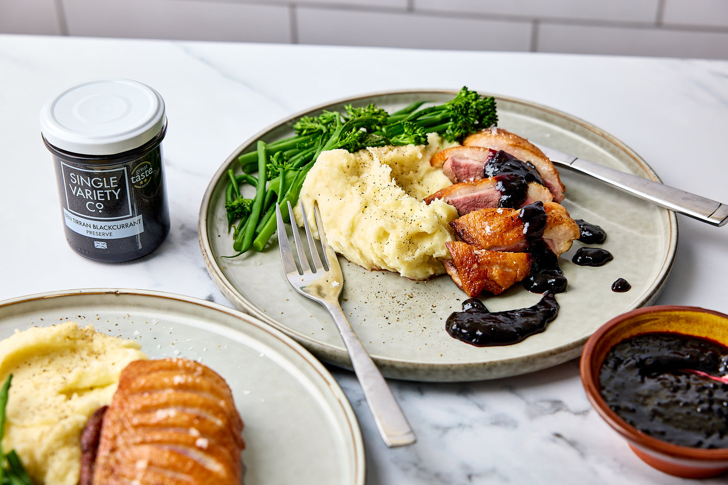 Pan-fried Duck Breast with Blackcurrant & Port Sauce