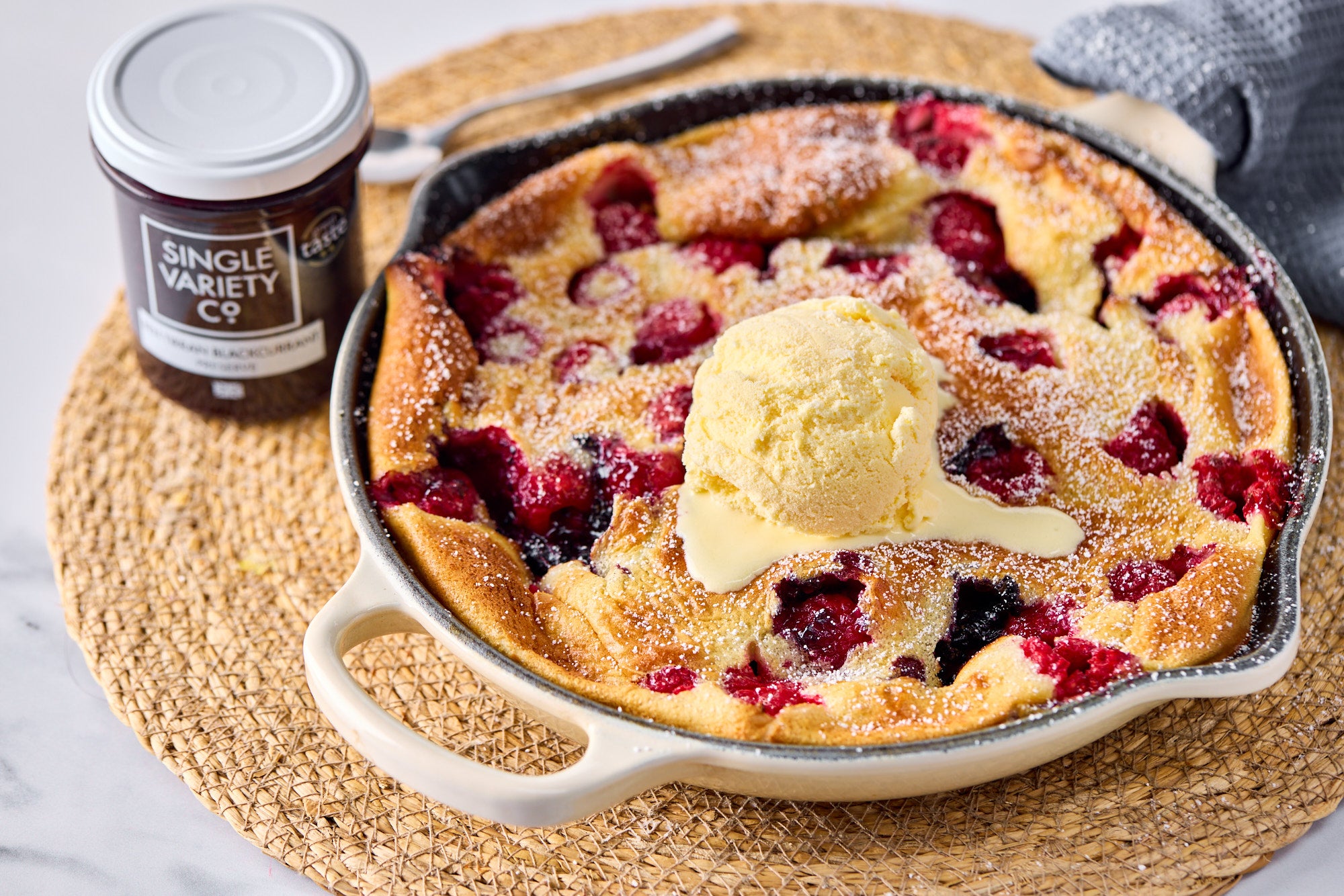 Blackcurrant & Raspberry Clafoutis