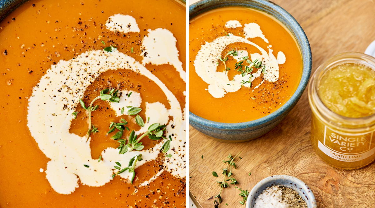 Butternut Squash Soup with Lime Marmalade & Smoked Paprika