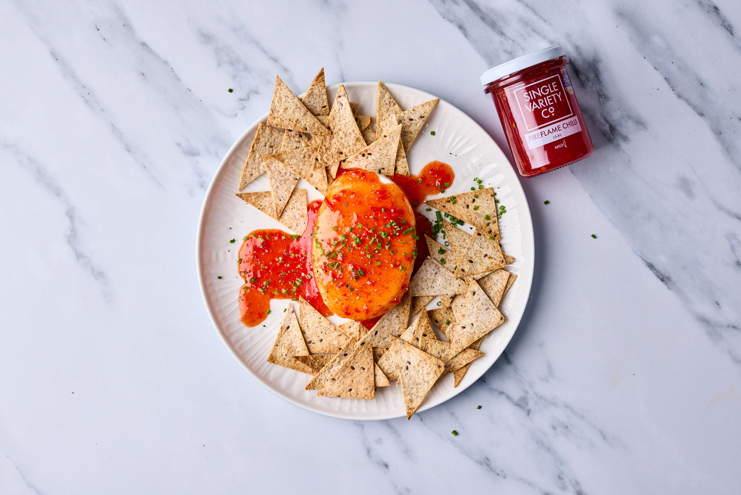 Chilli Cheese Dip with Homemade Tortilla Chips