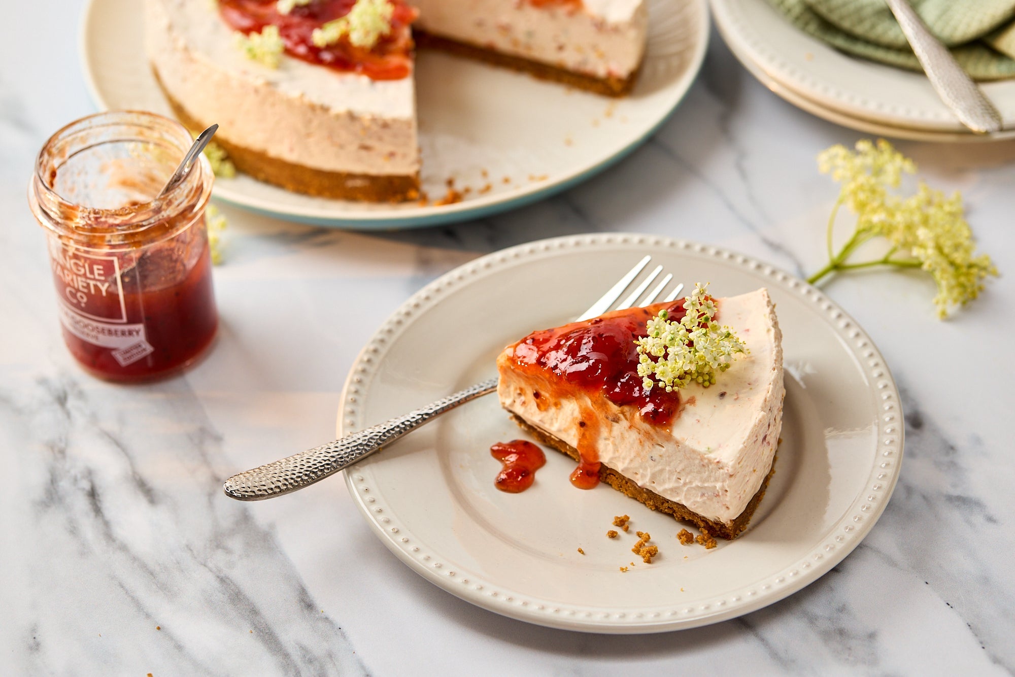 Gooseberry & Elderflower Cheesecake