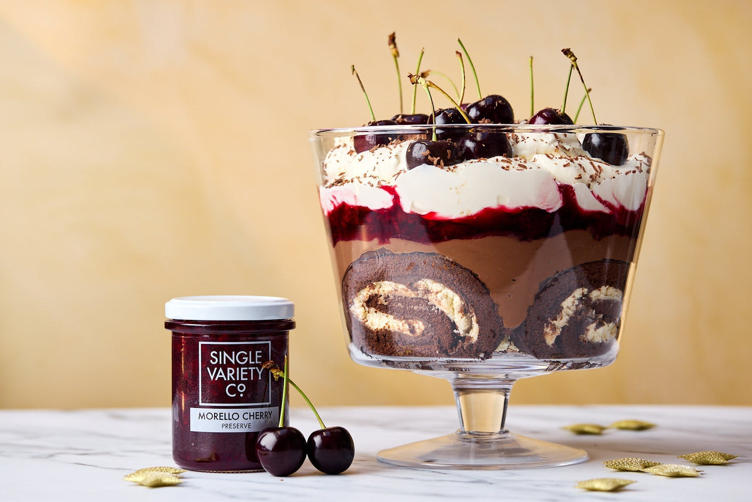 Chocolate & Morello Cherry Christmas Trifle