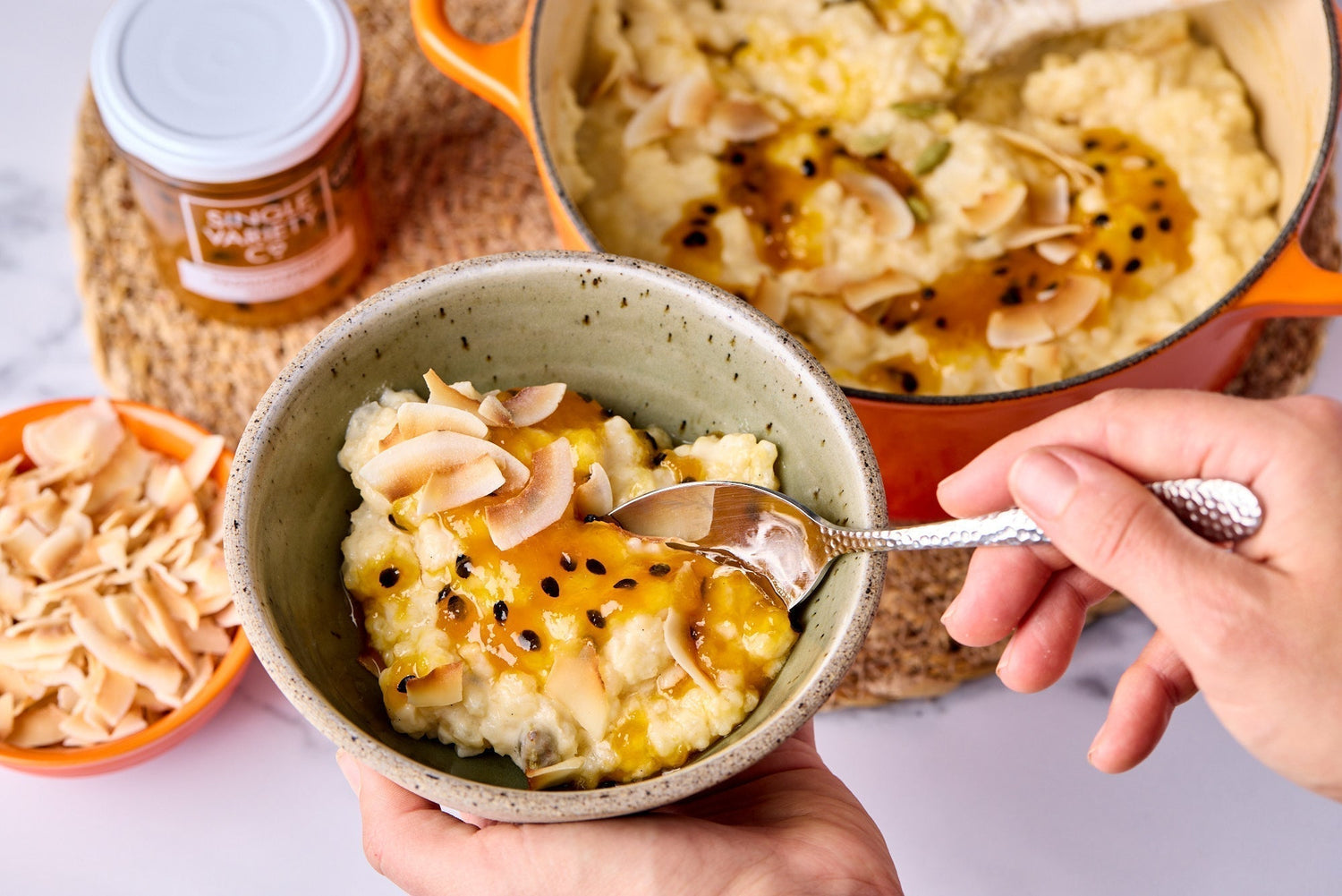 Passionfruit & Coconut Rice Pudding