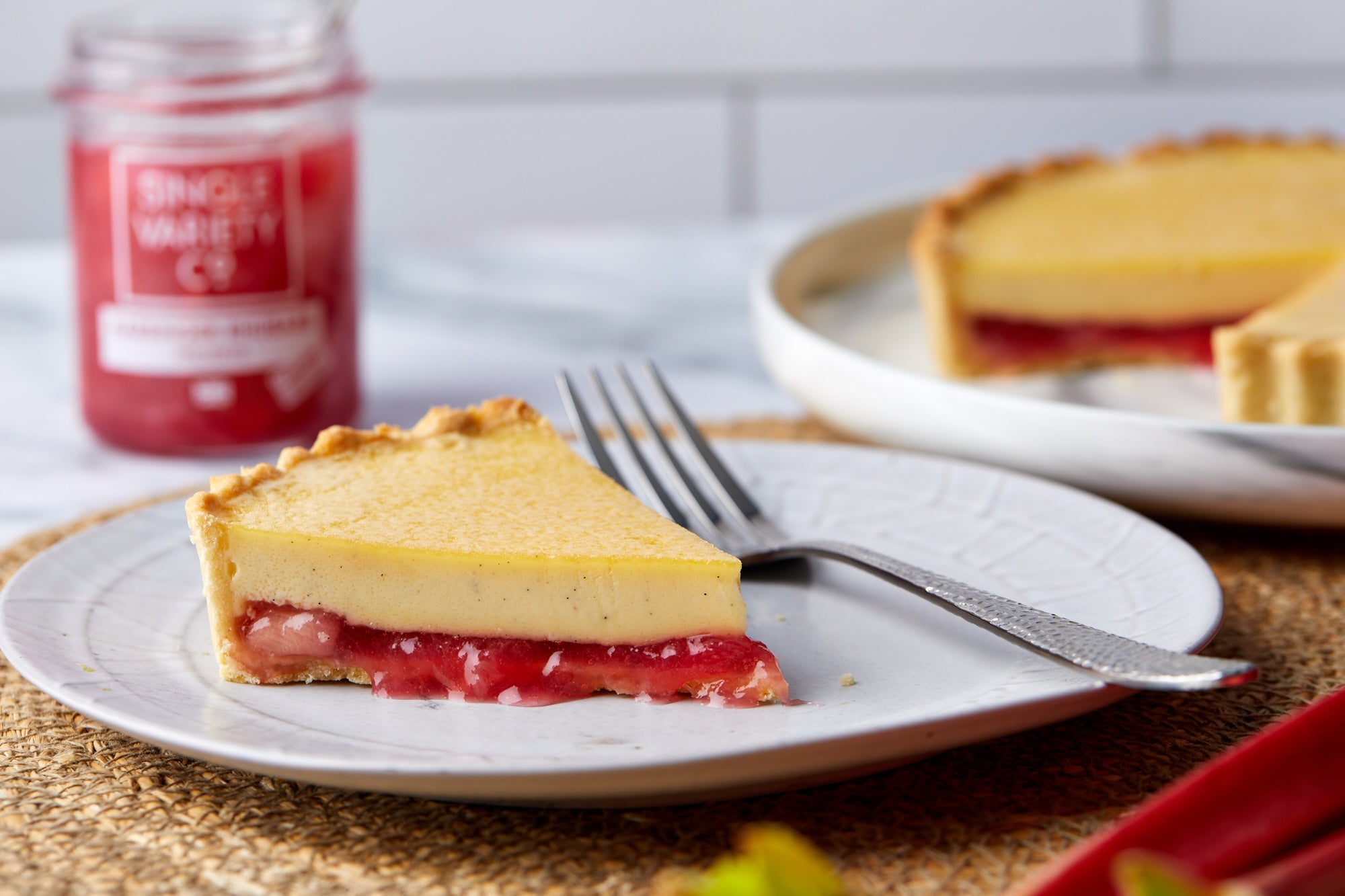 Rhubarb & Custard Tart